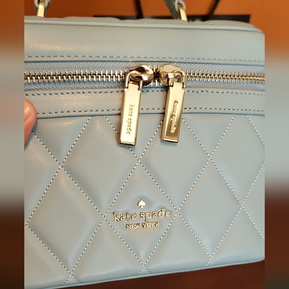 EUC Kate Spade Vanity Case Bag in Tiffany Blue - Picture 5 of 15